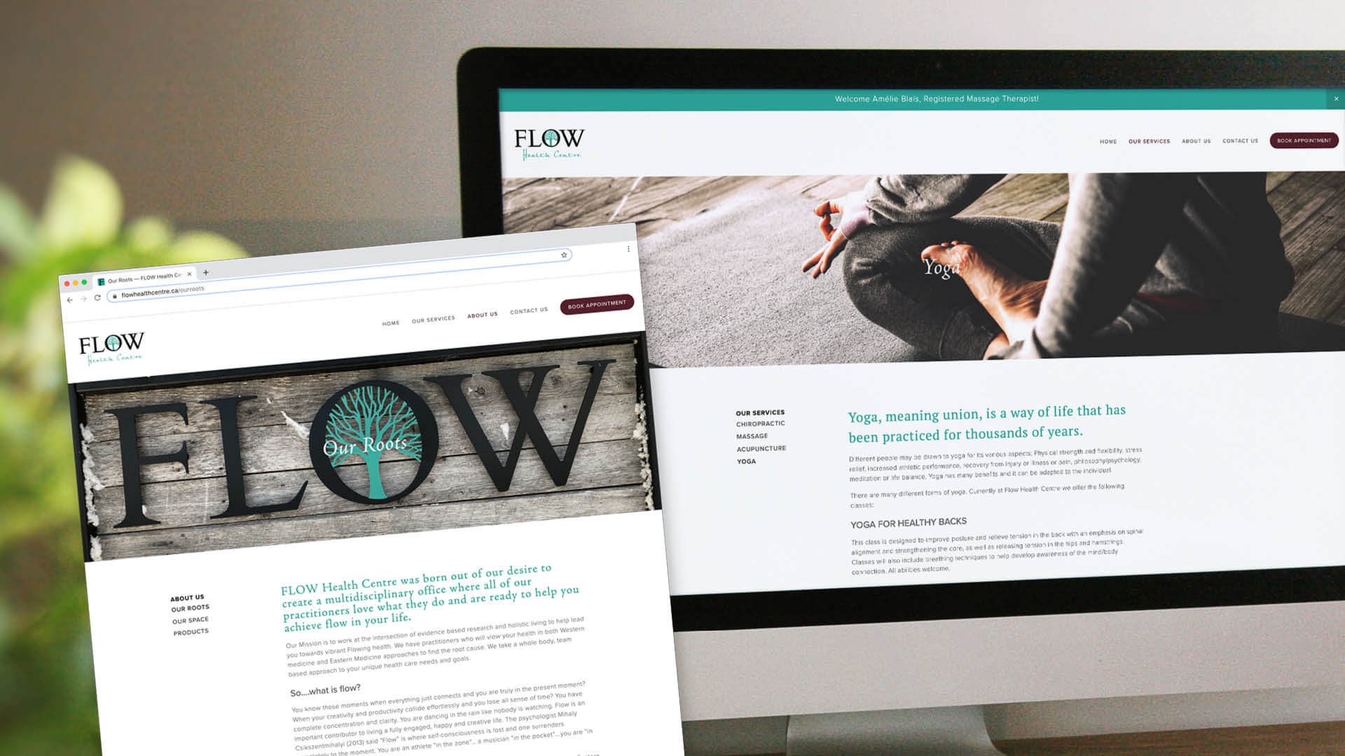 FLOW Health Centre, Website, FLOW Health Centre Website, Portfolio Image, 