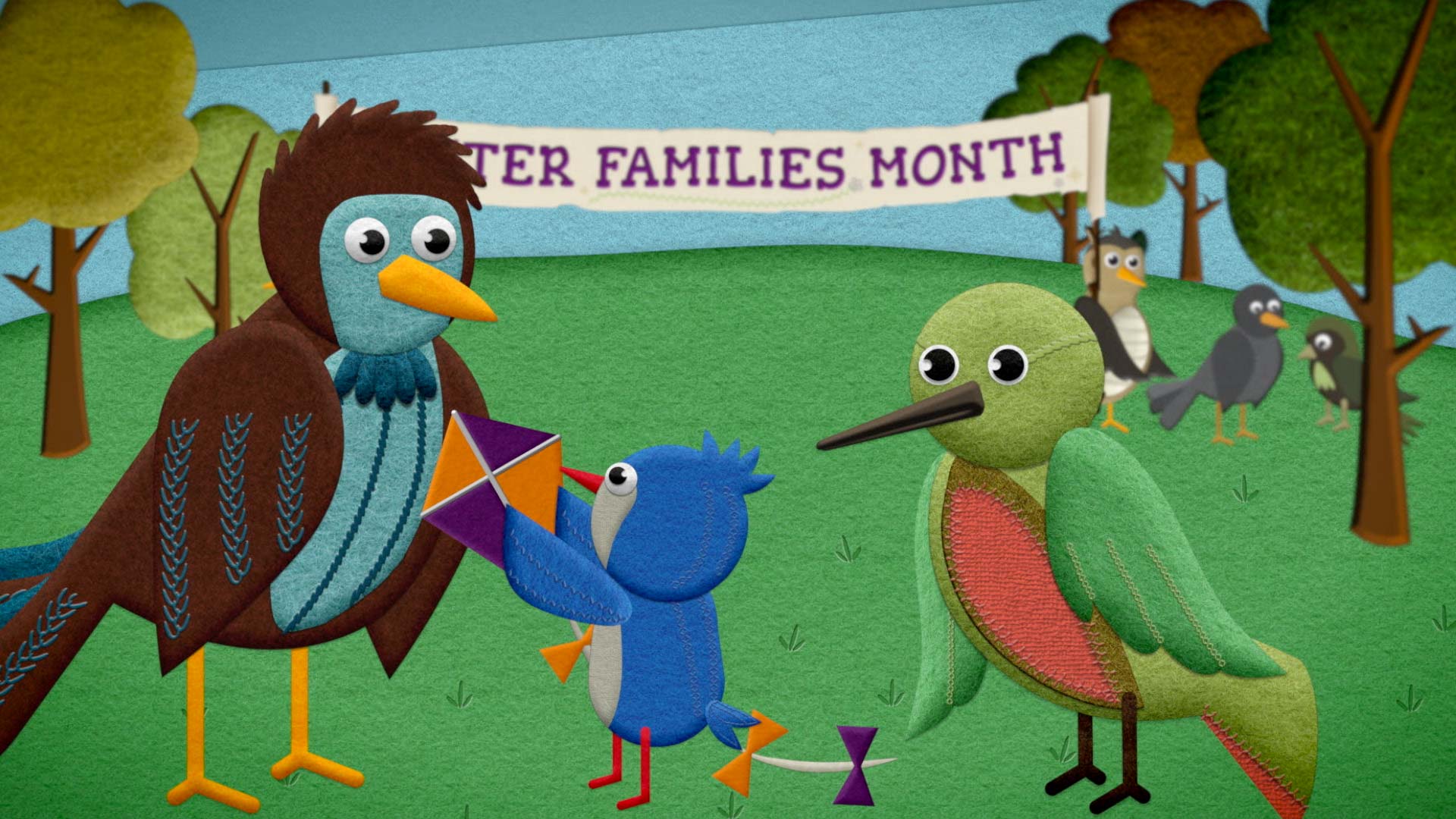 Saskatchewan Foster Families Association, Animation, October is Foster Families Month!, Portfolio Image, Papa, this kite won't fly