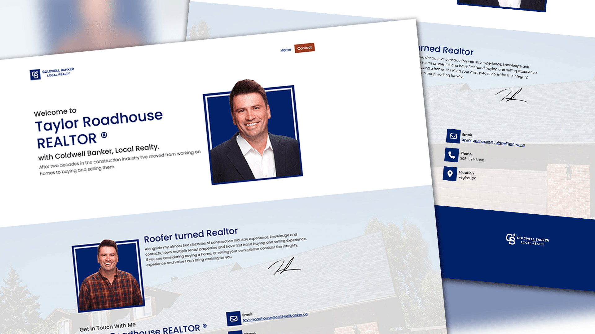 Amplify Digital Marketing Corporation, Roadhouse Roofing, Website, From Rooftops to Real Estate, Portfolio Image Roadhouse Roofing, Website, From Rooftops to Real Estate, Portfolio Image