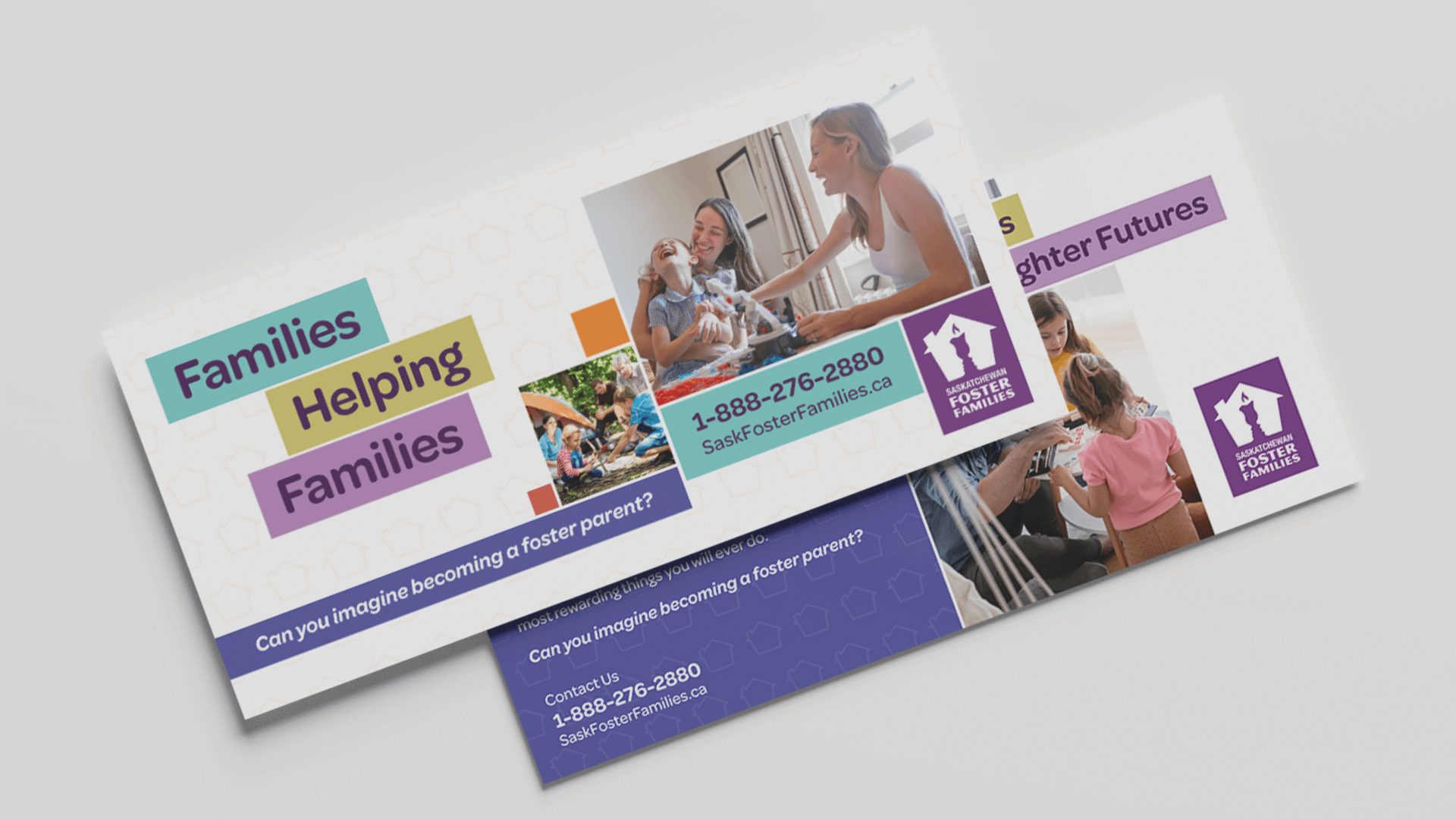 Saskatchewan Foster Families Association, Design, Foster Parent Recruitment Direct Mail, Portfolio Image, 