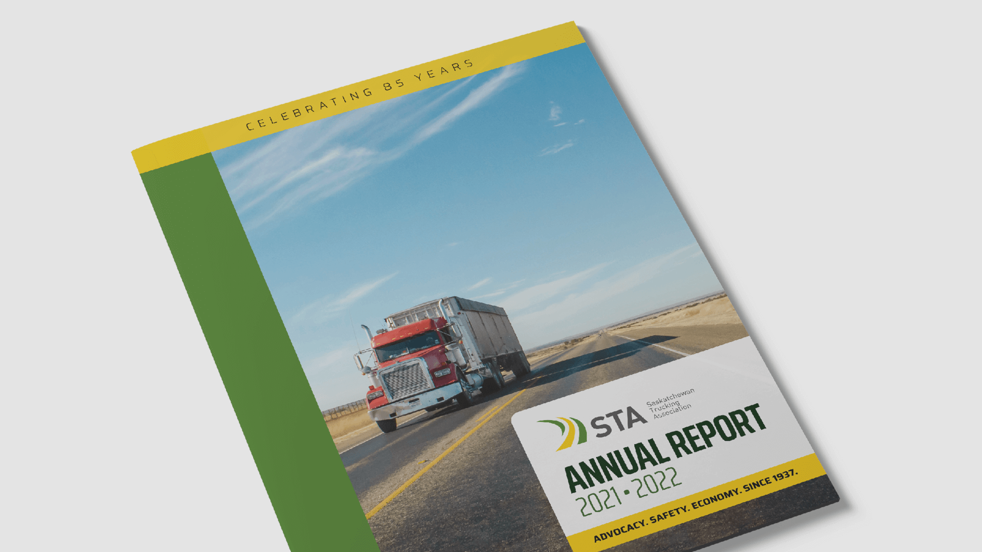 Saskatchewan Trucking Association, Design, STA 2021-2022 Annual Report, Portfolio Image