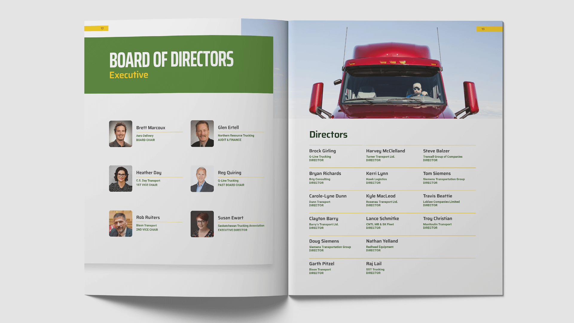 Saskatchewan Trucking Association, Design, STA 2021-2022 Annual Report, Portfolio Image, 